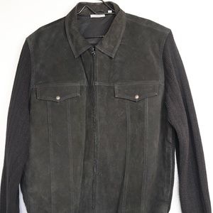 Men's Suede Front Sweater